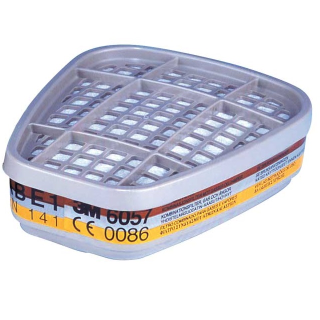 Filtro recambiable para vap. orgánicos, inorgánicos y gases ácidos ABE1 3M 6057 - Referencia 6057